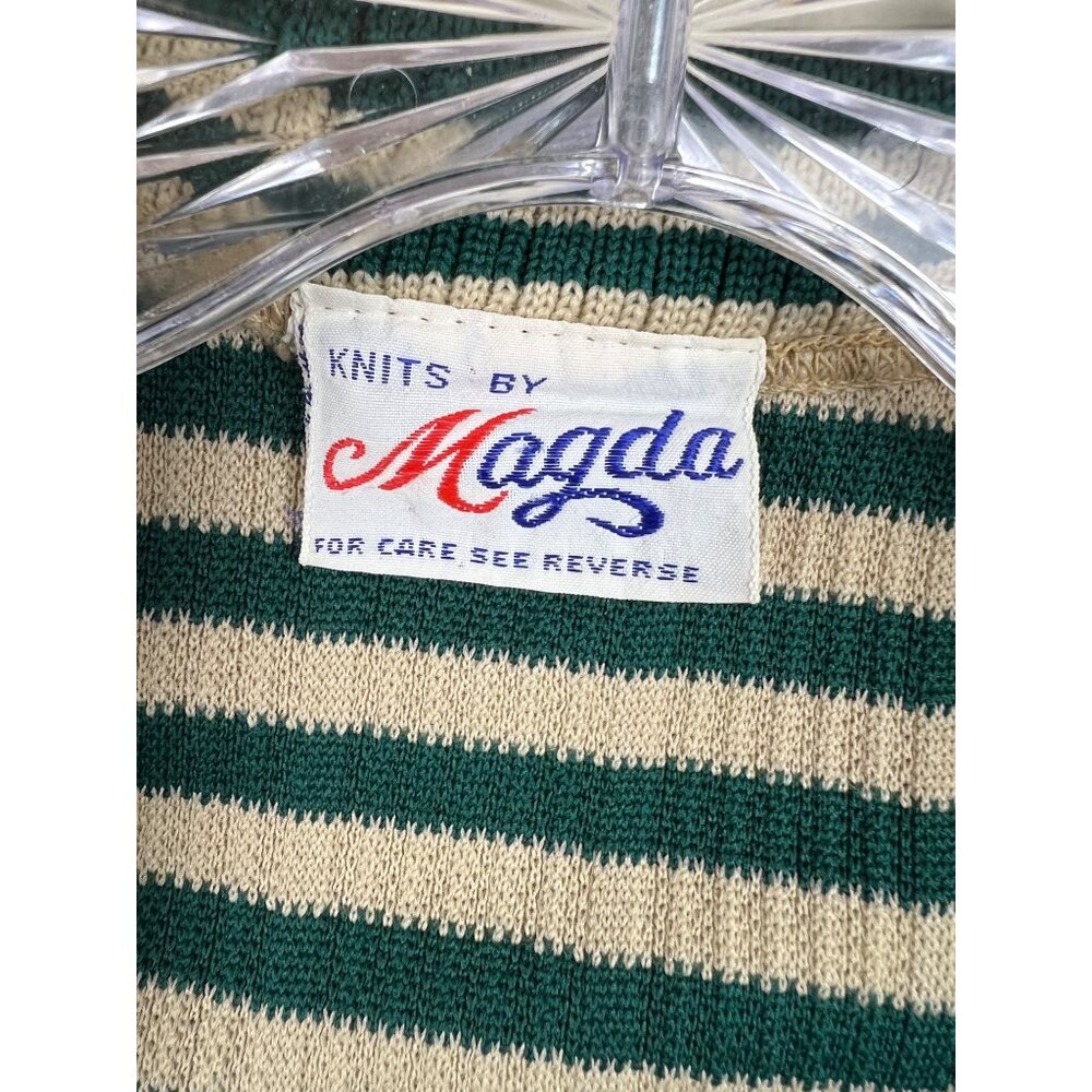 Vintage 70s Knits By Magda Sleeveless Cardigan Vest - Picture 2 of 13